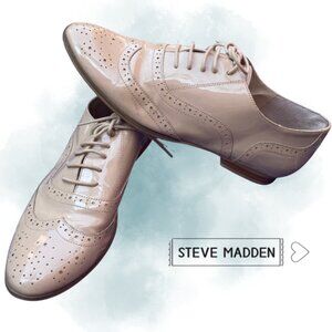 Patent  Lace-Up Wingtip Oxford shoe size 9 Steven by Steve Madden